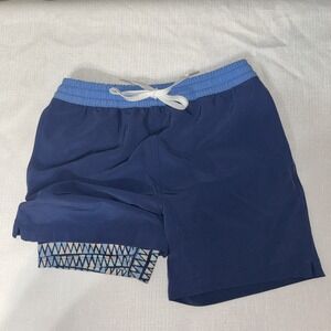 Chubbies Boys Blue Swim Trunks With Liner Youth Size Small